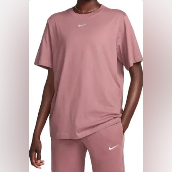 SET: Nike Womens Mauve Phoenix Wide Leg Pants and Sportwear Tee Matching size sm - Picture 4 of 6